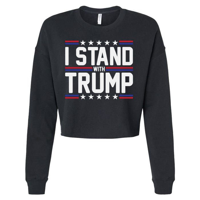 I Stand With Trump Cropped Pullover Crew
