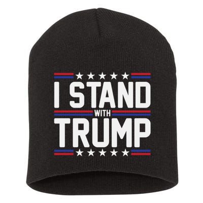 I Stand With Trump Short Acrylic Beanie