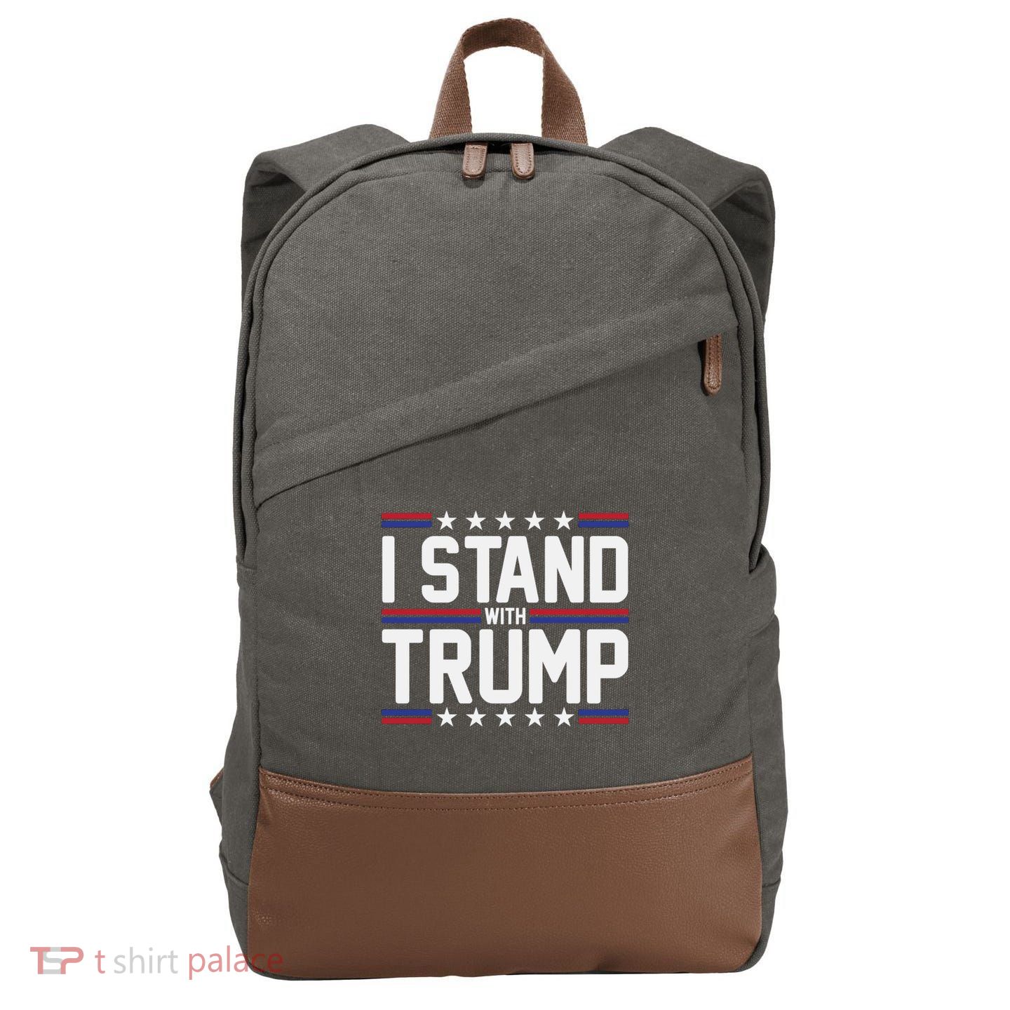 I Stand With Trump Cotton Canvas Backpack