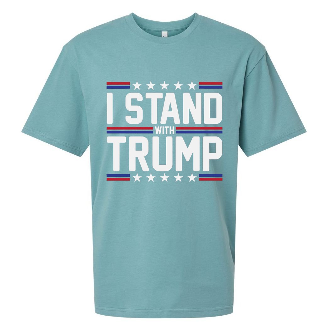 I Stand With Trump Sueded Cloud Jersey T-Shirt