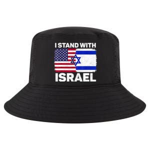 I Stand With Israel Usa American Flag With Israel Flag Cool Comfort Performance Bucket Hat