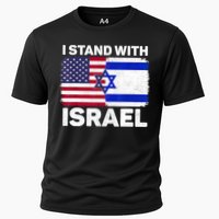 I Stand With Israel Usa American Flag With Israel Flag Performance Shirt