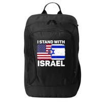 I Stand With Israel Usa American Flag With Israel Flag City Backpack