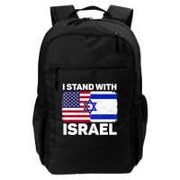 I Stand With Israel Usa American Flag With Israel Flag Backpack
