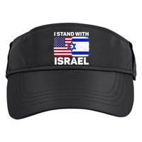 I Stand With Israel Usa American Flag With Israel Flag Adult Drive Performance Visor