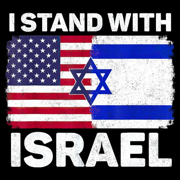 I Stand With Israel Usa American Flag With Israel Flag 16 in Basic Backpack