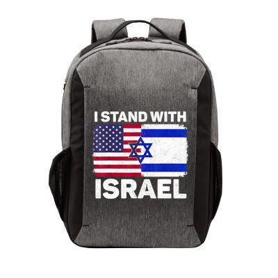 I Stand With Israel Usa American Flag With Israel Flag Vector Backpack