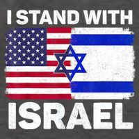 I Stand With Israel Usa American Flag With Israel Flag Vector Backpack
