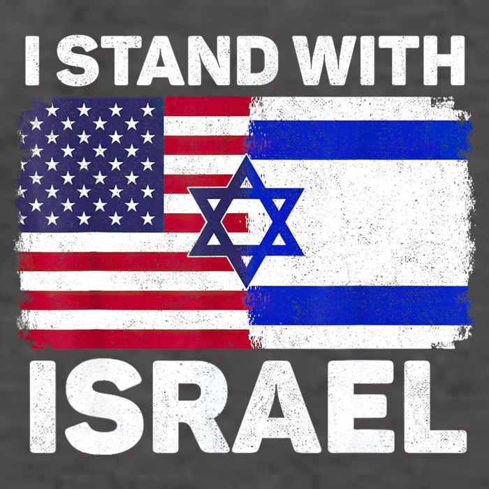 I Stand With Israel Usa American Flag With Israel Flag Vector Backpack