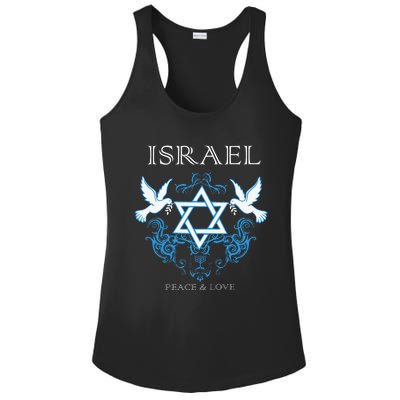 I Stand With Israel Peace Flag Women Ladies PosiCharge Competitor Racerback Tank