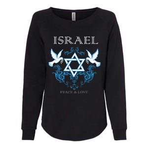 I Stand With Israel Peace Flag Women Womens California Wash Sweatshirt