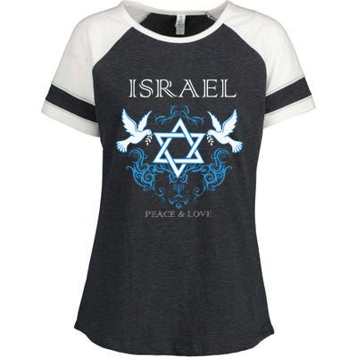 I Stand With Israel Peace Flag Women Enza Ladies Jersey Colorblock Tee