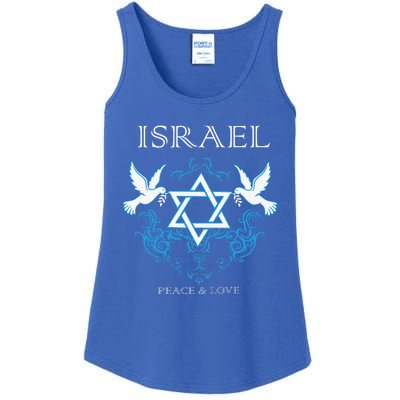 I Stand With Israel Peace Flag Women Ladies Essential Tank