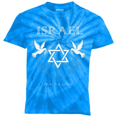 I Stand With Israel Peace Flag Women Kids Tie-Dye T-Shirt