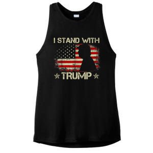 I Stand With Trump Pro Trump Supporter Free Trump Ladies PosiCharge Tri-Blend Wicking Tank