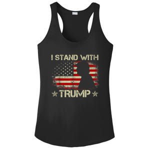 I Stand With Trump Pro Trump Supporter Free Trump Ladies PosiCharge Competitor Racerback Tank