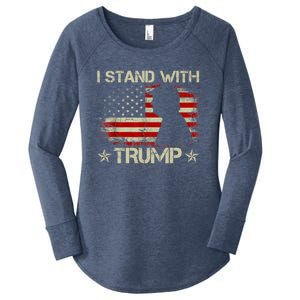 I Stand With Trump Pro Trump Supporter Free Trump Women's Perfect Tri Tunic Long Sleeve Shirt