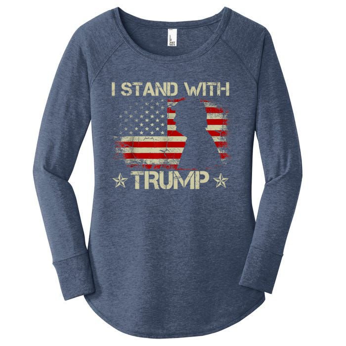 I Stand With Trump Pro Trump Supporter Free Trump Women's Perfect Tri Tunic Long Sleeve Shirt