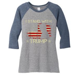 I Stand With Trump Pro Trump Supporter Free Trump Women's Tri-Blend 3/4-Sleeve Raglan Shirt