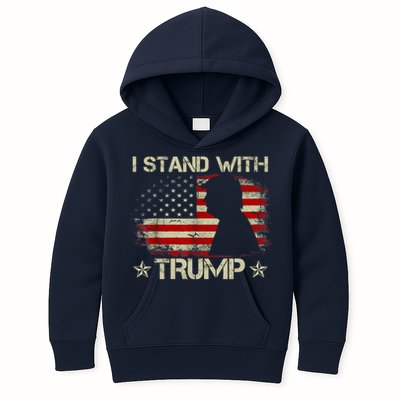 I Stand With Trump Pro Trump Supporter Free Trump Kids Hoodie