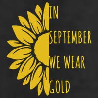 In September We Wear Gold Childhood Cancer Sunflower Cool Comfort Performance Bucket Hat