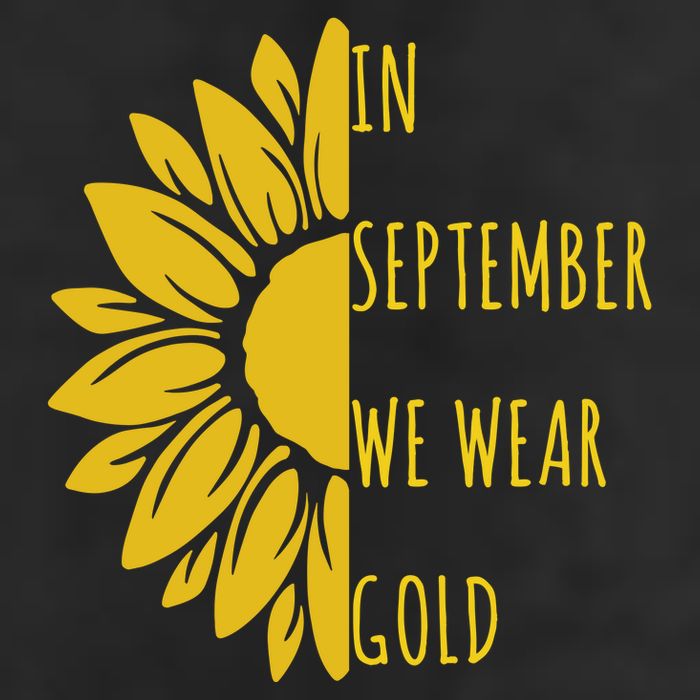 In September We Wear Gold Childhood Cancer Sunflower Cool Comfort Performance Bucket Hat