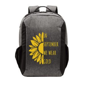 In September We Wear Gold Childhood Cancer Sunflower Vector Backpack