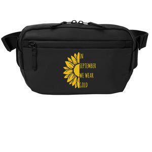 In September We Wear Gold Childhood Cancer Sunflower Crossbody Pack