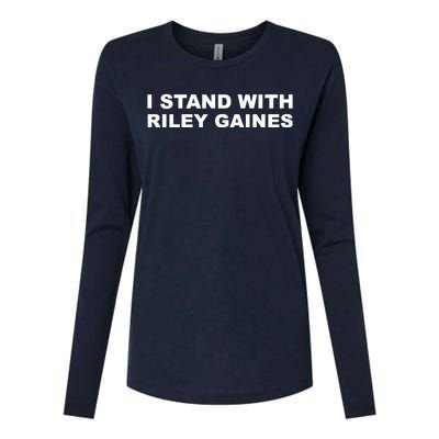 I Stand With Riley Gaines Womens Cotton Relaxed Long Sleeve T-Shirt