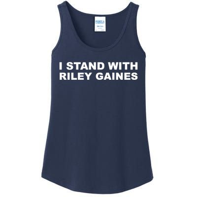 I Stand With Riley Gaines Ladies Essential Tank