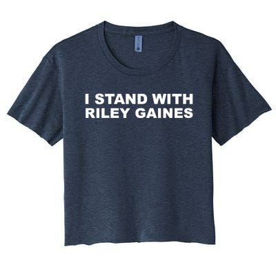 I Stand With Riley Gaines Women's Crop Top Tee