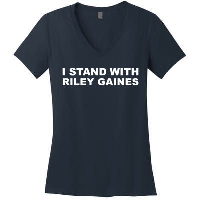 I Stand With Riley Gaines Women's V-Neck T-Shirt