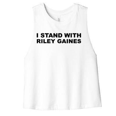 I Stand With Riley Gaines Women's Racerback Cropped Tank