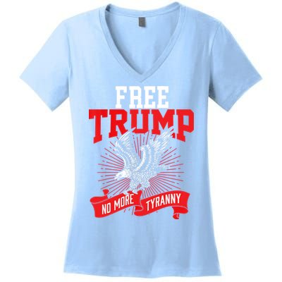 I Stand With Trump Pro Trump Supporter Retro Vintage Women's V-Neck T-Shirt