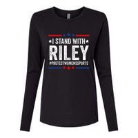 I Stand With Riley Gaines #ProtectWomensSports Womens Cotton Relaxed Long Sleeve T-Shirt