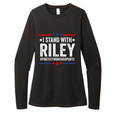 I Stand With Riley Gaines #ProtectWomensSports Womens CVC Long Sleeve Shirt