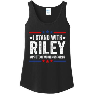 I Stand With Riley Gaines #ProtectWomensSports Ladies Essential Tank