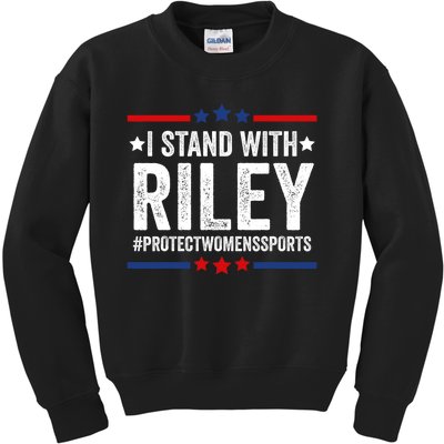 I Stand With Riley Gaines #ProtectWomensSports Kids Sweatshirt