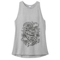 Internally Screaming Weird Sarcastic Funny Opossum Possum Ladies PosiCharge Tri-Blend Wicking Tank