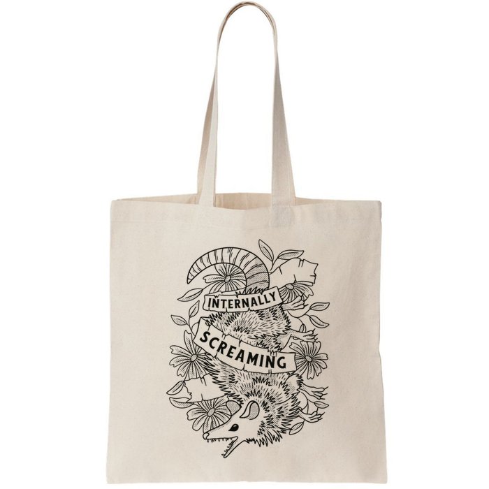 Internally Screaming Weird Sarcastic Funny Opossum Possum Bag