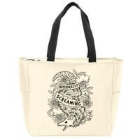 Internally Screaming Weird Sarcastic Funny Opossum Possum Zip Tote Bag