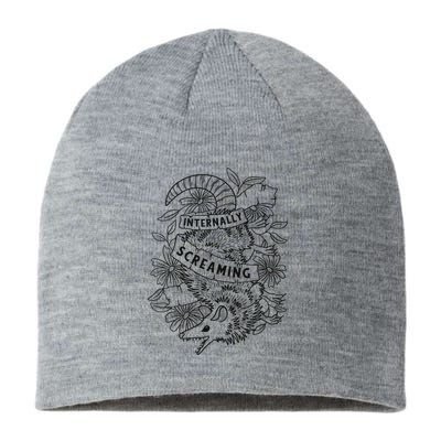 Internally Screaming Weird Sarcastic Funny Opossum Possum Sustainable Beanie