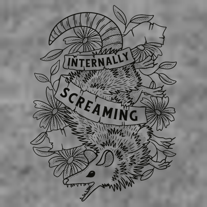 Internally Screaming Weird Sarcastic Funny Opossum Possum Toddler Sweatshirt