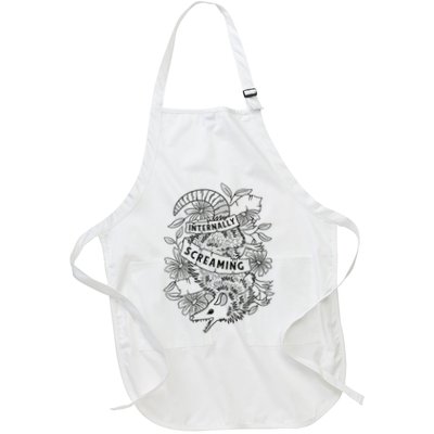 Internally Screaming Weird Sarcastic Funny Opossum Possum Apron