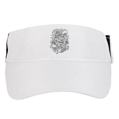 Internally Screaming Weird Sarcastic Funny Opossum Possum Adult Drive Performance Visor