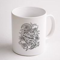 Internally Screaming Weird Sarcastic Funny Opossum Possum Mug