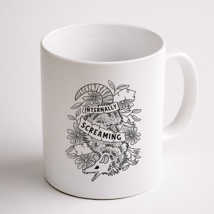 Internally Screaming Weird Sarcastic Funny Opossum Possum Mug