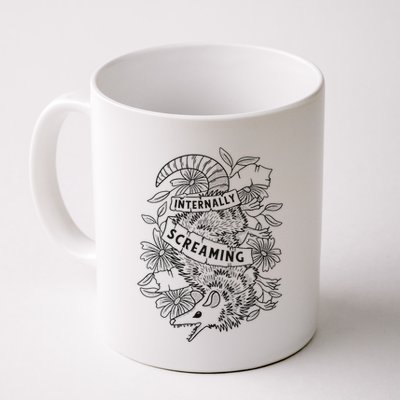 Internally Screaming Weird Sarcastic Funny Opossum Possum Mug