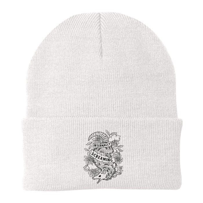 Internally Screaming Weird Sarcastic Funny Opossum Possum Beanie
