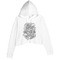Internally Screaming Weird Sarcastic Funny Opossum Possum Crop Fleece Hoodie